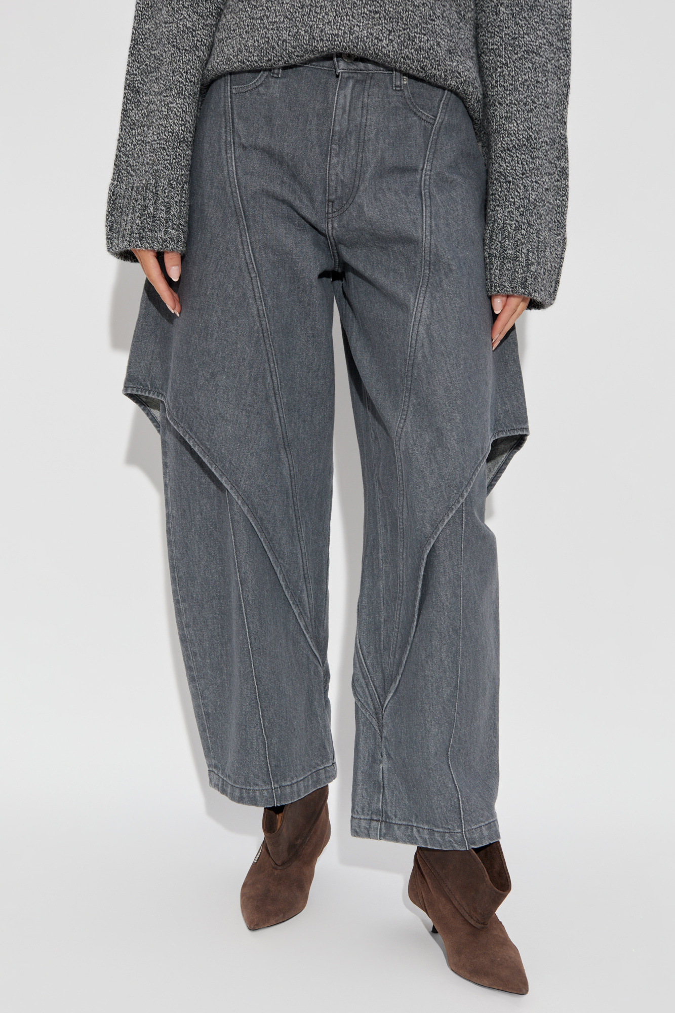 デニム・ジーパン JW ANDERSON Women Denim Pants TR0384 PG1775207 YELLOW J.W. Anderson Pastel Yellow Denim Jeans | italist